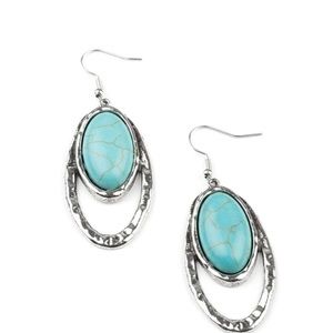 Pasture Paradise Turquoise Blue Stone Earrings